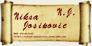 Nikša Josipović vizit kartica